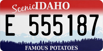 ID license plate E555187