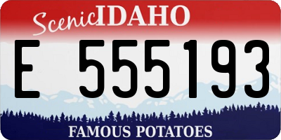 ID license plate E555193