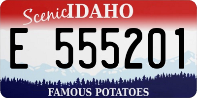 ID license plate E555201
