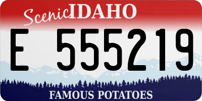ID license plate E555219
