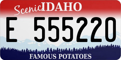 ID license plate E555220