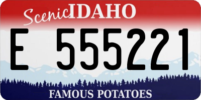 ID license plate E555221