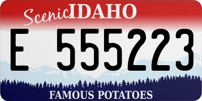 ID license plate E555223