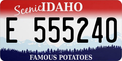 ID license plate E555240