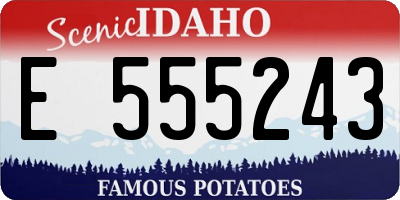 ID license plate E555243