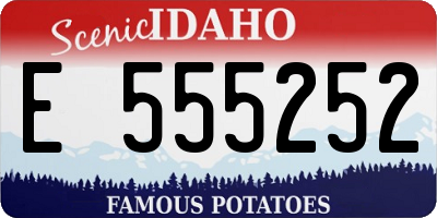 ID license plate E555252