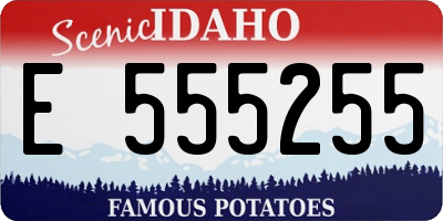 ID license plate E555255