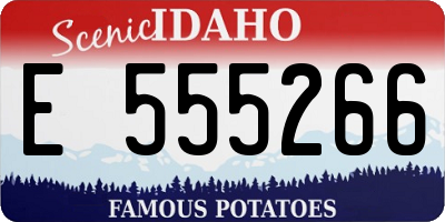 ID license plate E555266