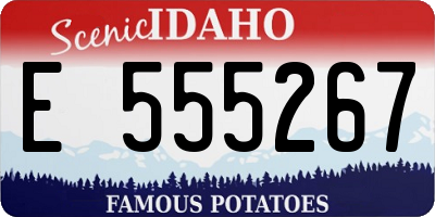 ID license plate E555267