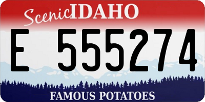ID license plate E555274