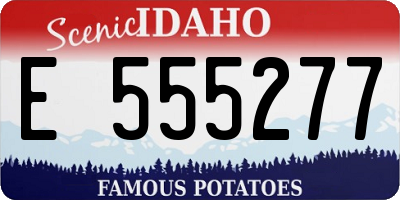 ID license plate E555277