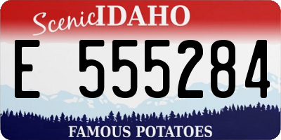 ID license plate E555284