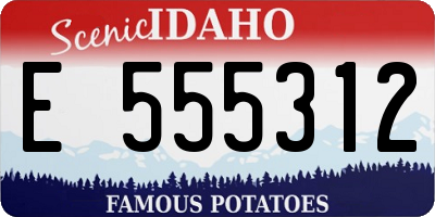 ID license plate E555312