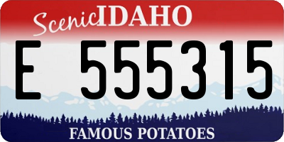 ID license plate E555315