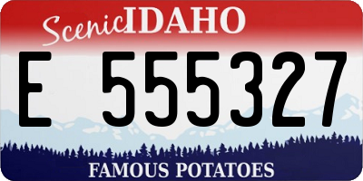 ID license plate E555327