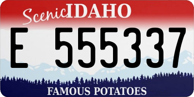ID license plate E555337