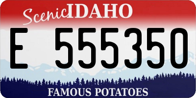 ID license plate E555350