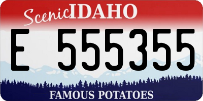 ID license plate E555355