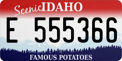 ID license plate E555366