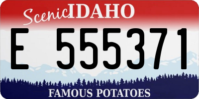 ID license plate E555371