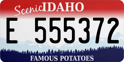 ID license plate E555372