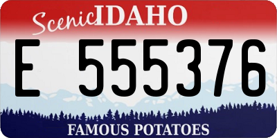 ID license plate E555376
