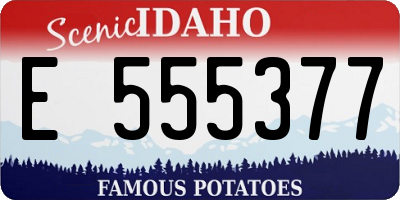 ID license plate E555377