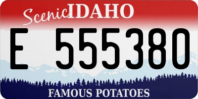 ID license plate E555380