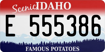 ID license plate E555386