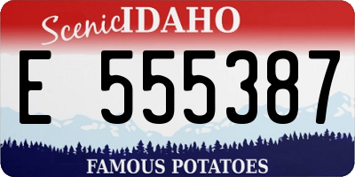 ID license plate E555387