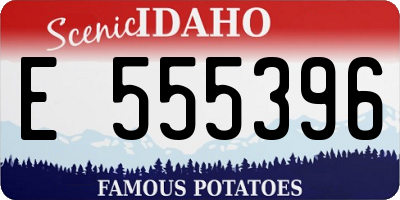 ID license plate E555396