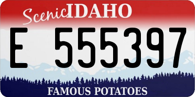 ID license plate E555397