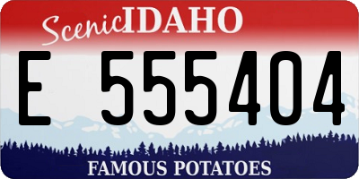 ID license plate E555404