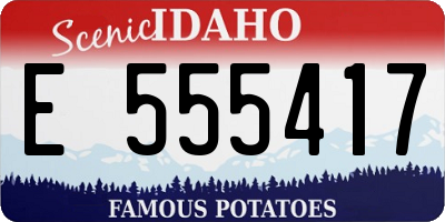 ID license plate E555417