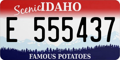 ID license plate E555437