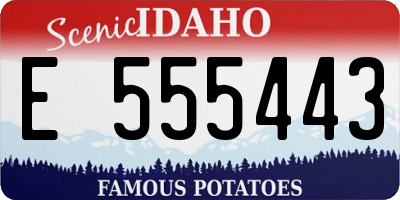 ID license plate E555443