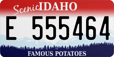 ID license plate E555464
