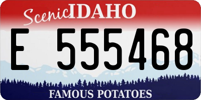 ID license plate E555468
