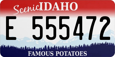 ID license plate E555472