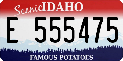 ID license plate E555475