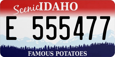 ID license plate E555477