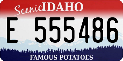 ID license plate E555486