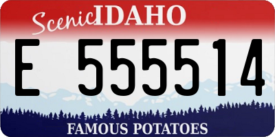 ID license plate E555514