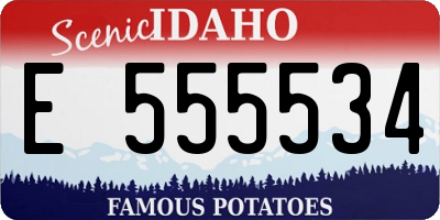 ID license plate E555534