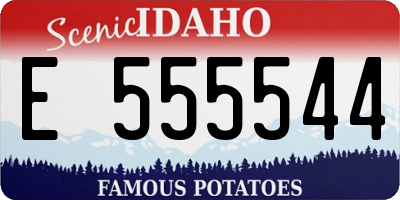 ID license plate E555544