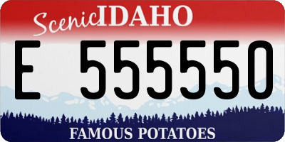 ID license plate E555550