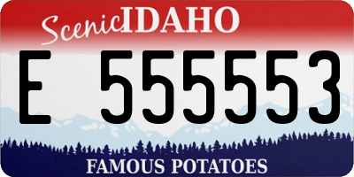 ID license plate E555553