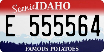 ID license plate E555564