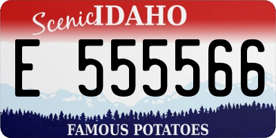 ID license plate E555566