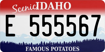 ID license plate E555567